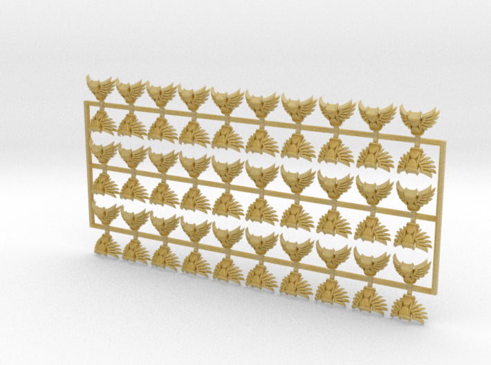 60x Winged Hourglass - Shoulder Insignia pack 3d printed