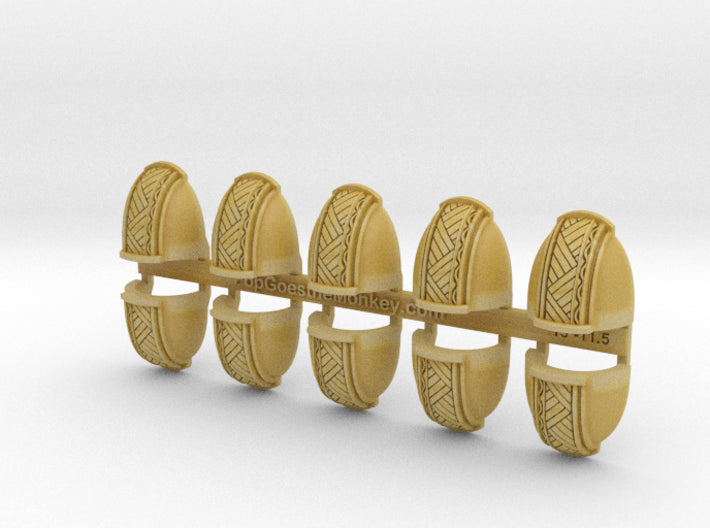 10x Kente Swathe 02 - G:5a Shoulder Pads 3d printed