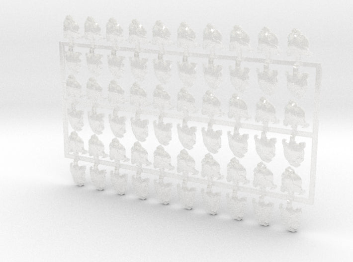 60x Silverbacks - Small Convex Insignias (5mm) 3d printed