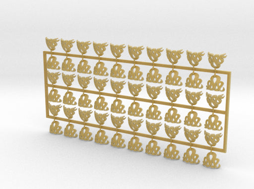 60x Iron Snakes - Small Convex Insignias (5mm) 3d printed
