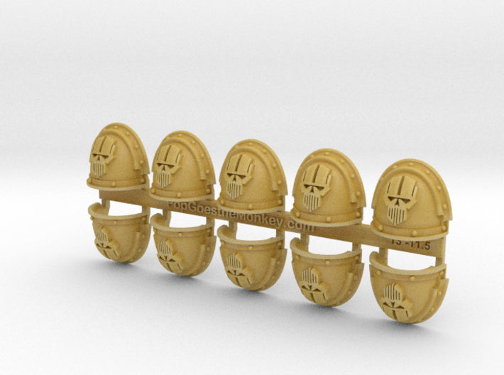 10x Iron Heads - G:3a Shoulder Pads 3d printed