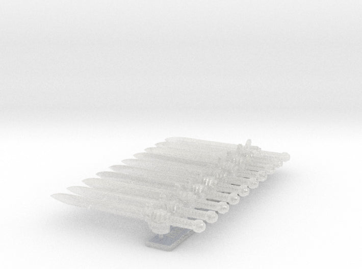 10x Right-handed Energy Sword: Broad 3d printed