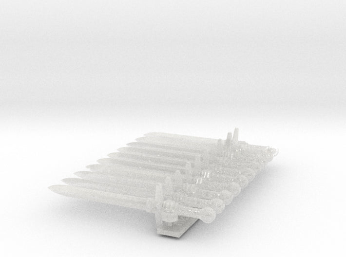 10x Right-handed Energy Sword: Sanguine Crusader 3d printed