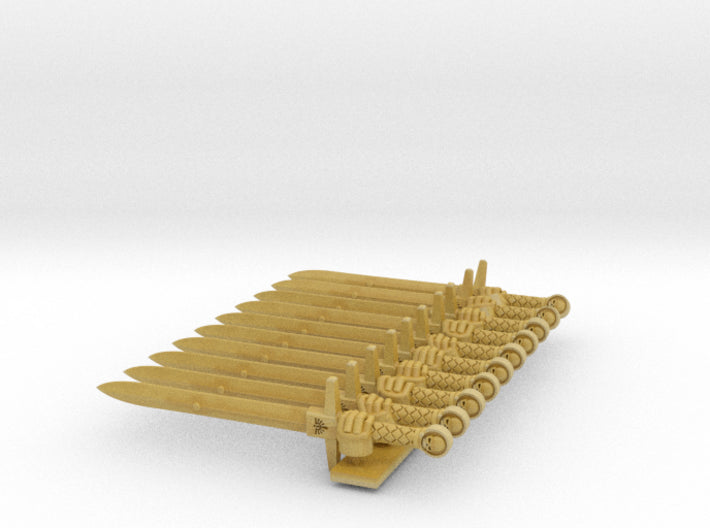 10x Right-hand Energy Sword: Wing Sword Crusader 3d printed