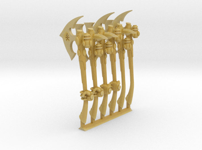 6x Eldar Wraith Axes : Bonecraft 3d printed