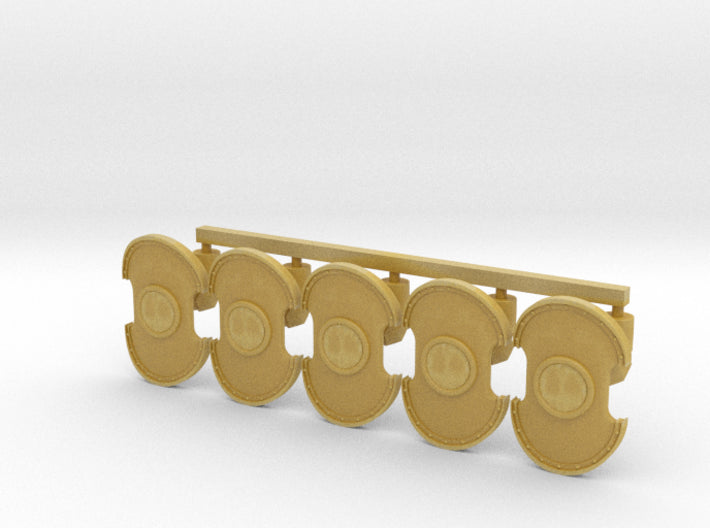 5x ST Vronti Shields: Base (Insignia-Ready) 3d printed