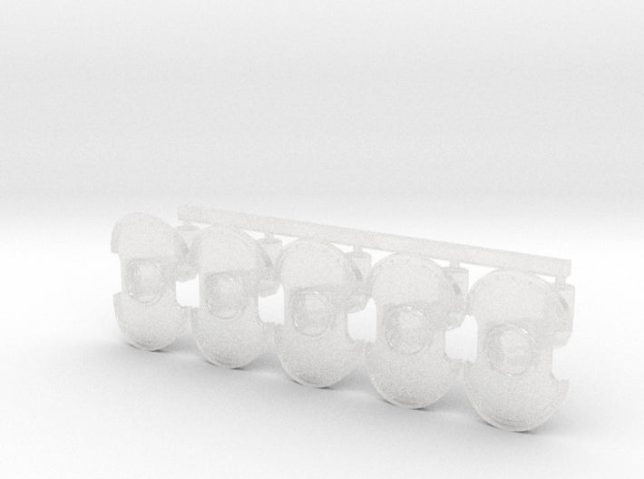 5x ST Vronti Shields: Base (Insignia-Ready) 3d printed