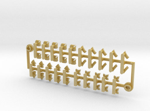40x Base Squads Pack - Tiny Convex Insignias (3mm) 3d printed