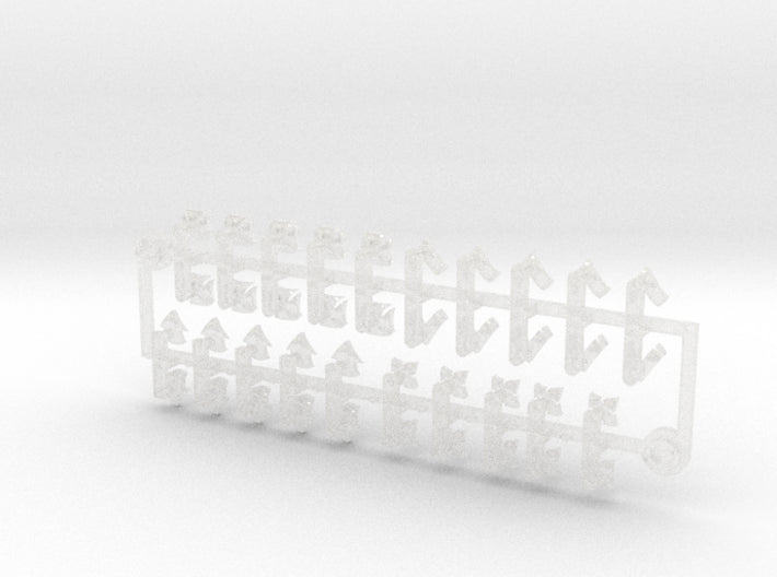40x Base Squads Pack - Tiny Convex Insignias (3mm) 3d printed
