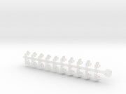 20x Clubs/Spades - Tiny Convex Insignias (3mm)	 3d printed