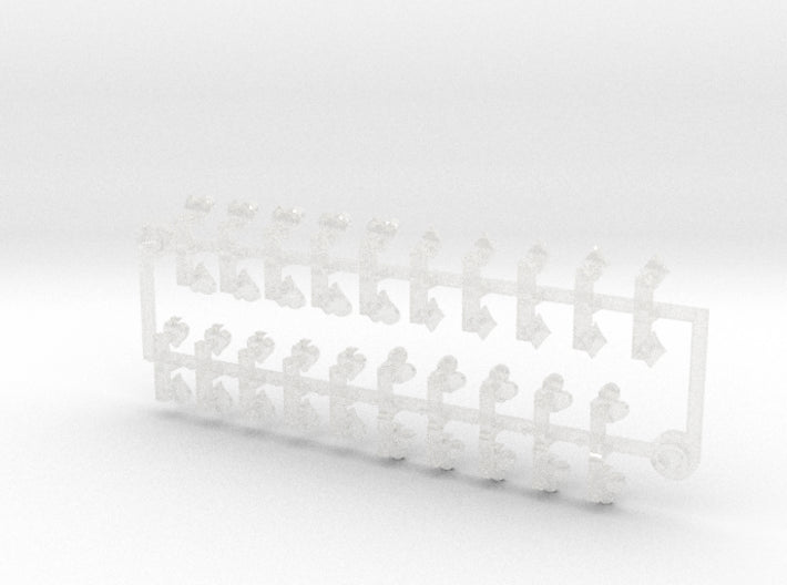 40x Card Suits - Tiny Convex Insignias (3mm) 3d printed