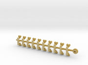 20x Hearts - Tiny Convex Insignias (3mm)	 3d printed