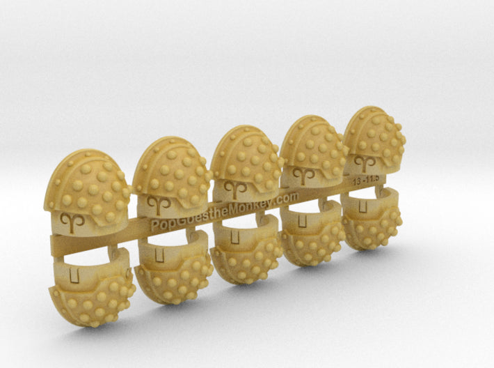 10x Aries - Studded Stormguard Left Pauldrons 3d printed