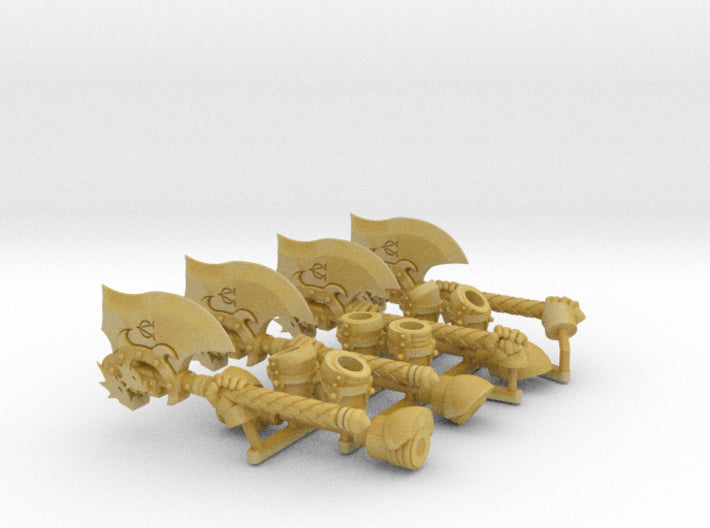 4x Energy Axe: Alpha Lenaeran - Chaos Set 3d printed