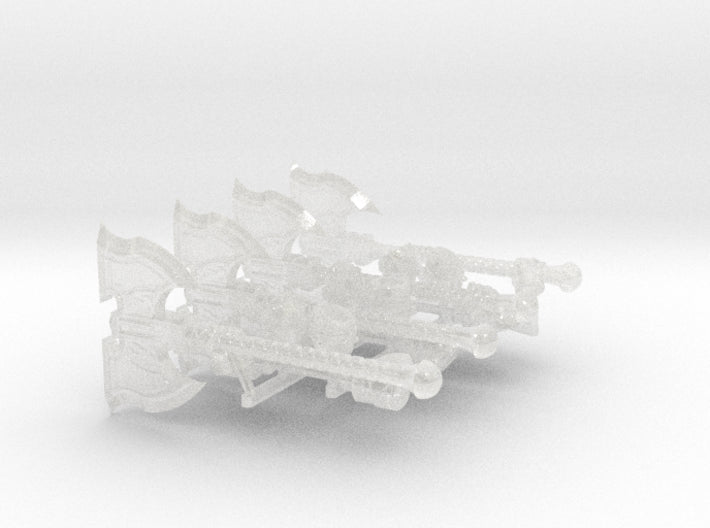 4x Energy Axe: Alpha Wight - Chaos Set 3d printed
