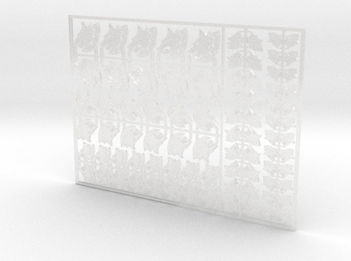 Iron Wolves - Flat Vehicle Insignia pack 3d printed