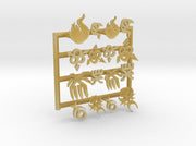 Larger Marks - Bent &amp; Convex Insignias Set 3d printed