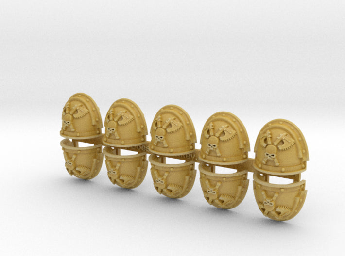 10x Skull Grinders 2 - G:3a Shoulder Pads 3d printed