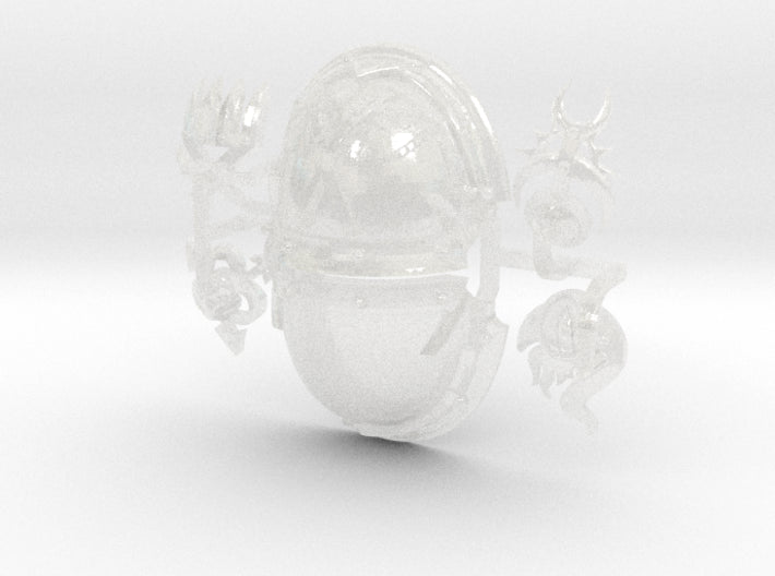 Crossed Axes - Abhor: Demonic Pauldrons 3d printed