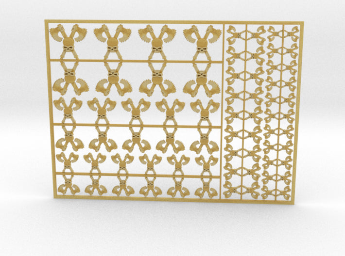 Skull Grinders - Flat Vehicle Insignia pack 3d printed