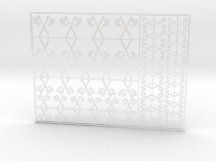 Crossed Axes - Flat Vehicle Insignia pack 3d printed