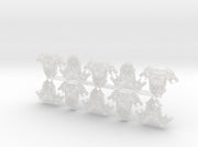 10x Skota Vlka - P1:Wolfskull PACs w/Pelts 3d printed