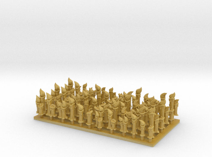 60x Little Assorted Candles: Grano 3d printed