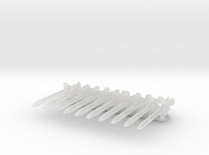 10x Left-handed Energy Sword: Chained Templar 3d printed