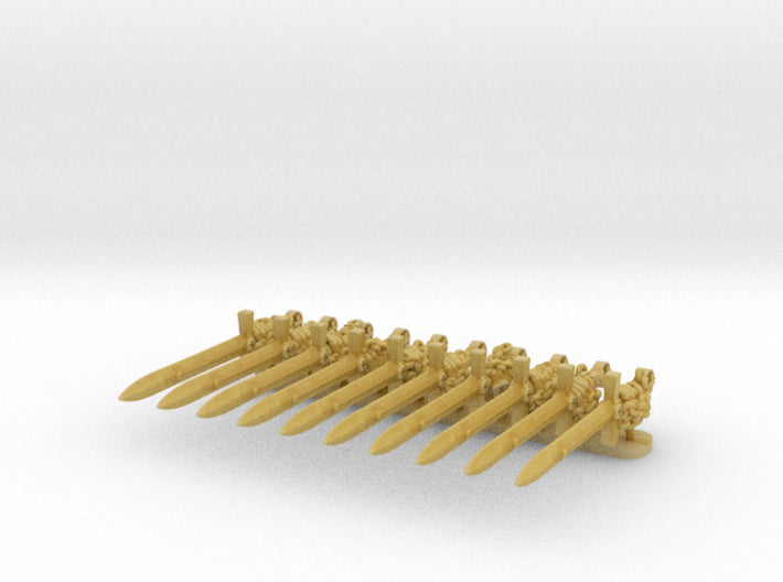 10x Right-handed Energy Sword: Chained Templar 3d printed