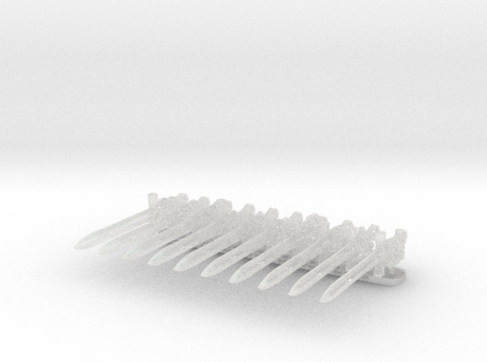 10x Right-handed Energy Sword: Chained Templar 3d printed