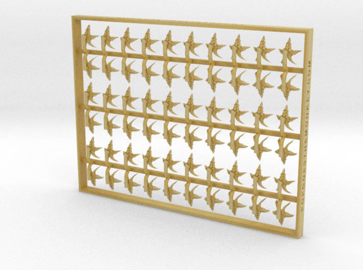 60x Angry Goats - Smaller Insignias (5mm) 3d printed