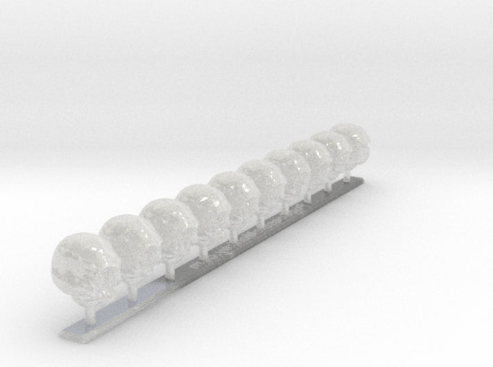 10x Base : Hooded Marine Heads (Variety Pack) 3d printed