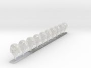 10x Base :C1 Hooded Female heads (variety) 3d printed