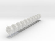 10x Clean-Shaven : Hooded Marine Heads 3d printed