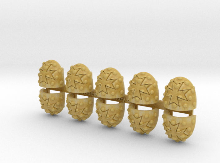 10x Maltese Cross - G:6b Studded Shoulder Pads 3d printed