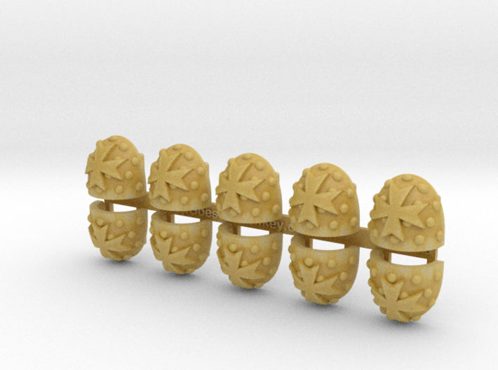 10x Maltese Cross 2 - G:6s Studded Shoulder Pads 3d printed