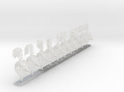 10x Base - G:6 Crow Topknot Helms 3d printed