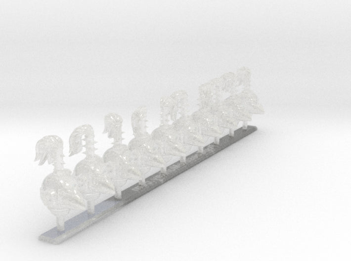 10x Base - G:6 Crow Topknot Helms 3d printed