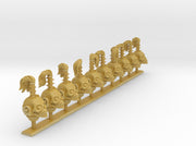 10x Skull Face - G:6 Crow Topknot Helms 3d printed