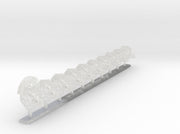 10x Wolf Skulls w/Knot Work - G:6 Crow Helm Squad 3d printed