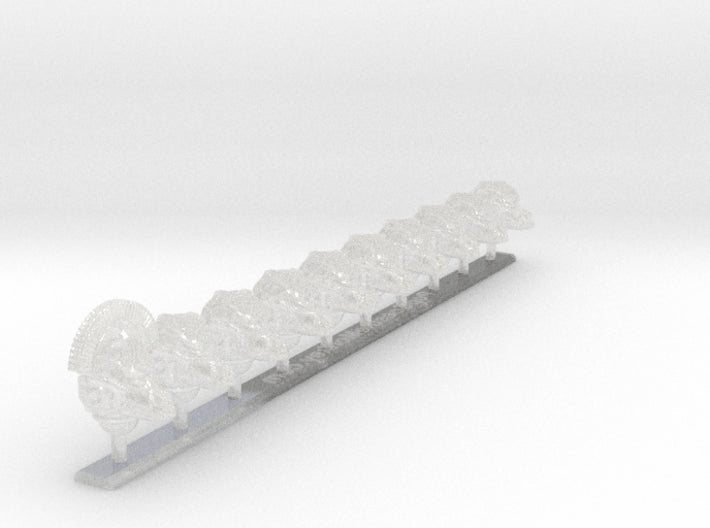 10x Wolf Skulls w/Knot Work - G:6 Crow Helm Squad 3d printed