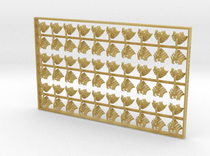 60x Raven Wolves - Shoulder Insignia pack 3d printed