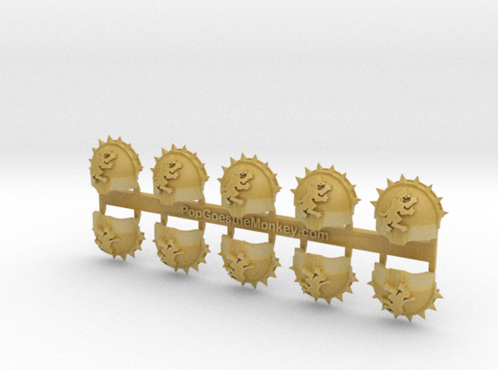 10x Warhounds - T:1c Right Spiked Termi. Pads 3d printed