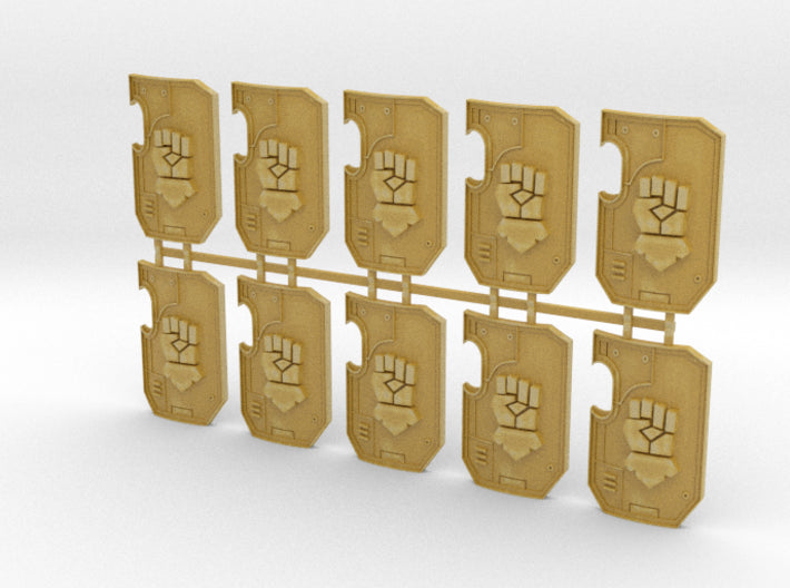 10x Kings Fists - Marine Boarding Shields 3d printed