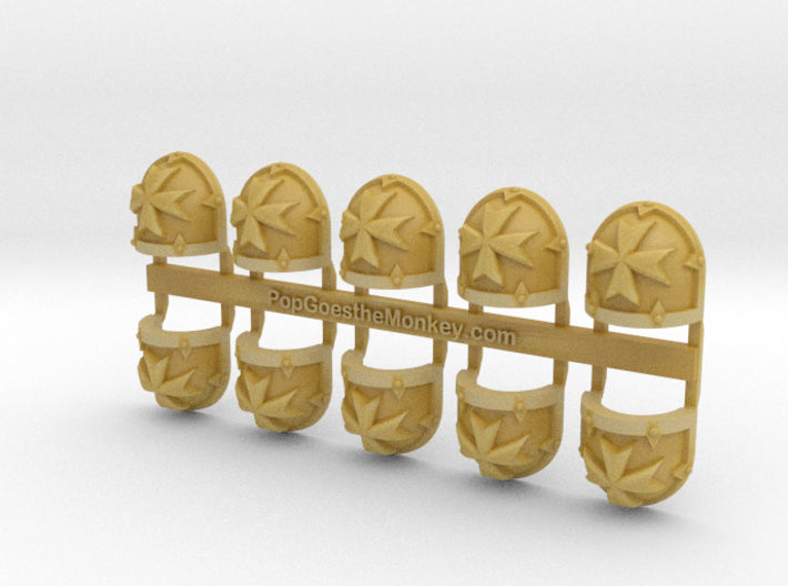 10x Maltese Cross - Malice Shoulder Pads 3d printed