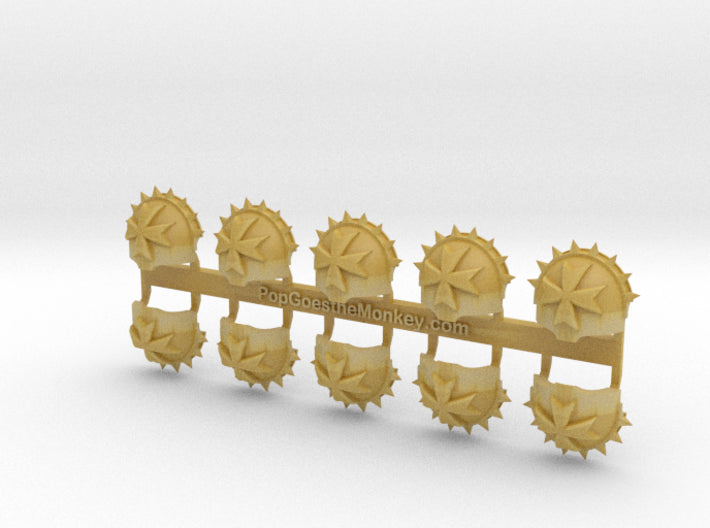10x Maltese Cross - T:1c Spiked Terminator Pads	 3d printed