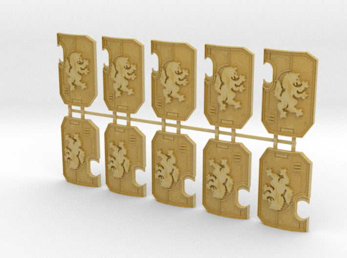 10x Wolf Rampant - Marine Boarding Shields 3d printed