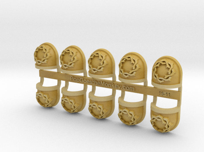 10x Black Thorns - G:7a Shoulder Pads 3d printed