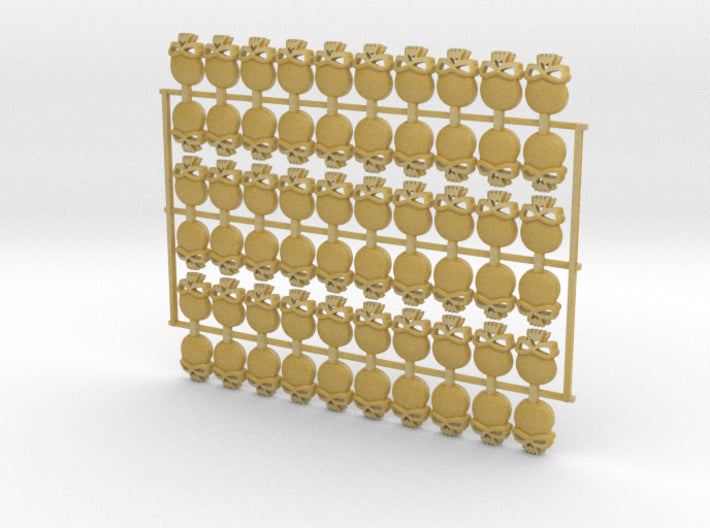 60x Skull : Shoulder Insignia pack 3d printed
