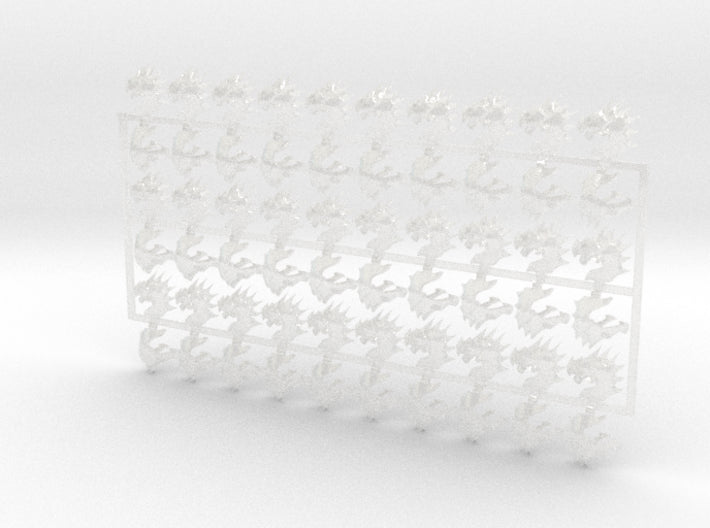 60x Black Dragons : Shoulder Insignia pack 3d printed